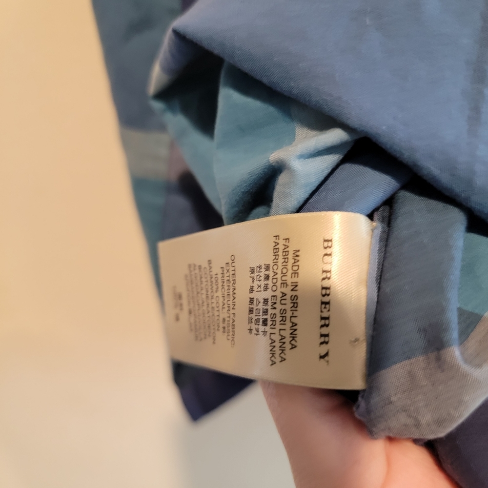 Burberry Brit womens size xs small novacheck blue plaid cotton shirt - Picture 10 of 15